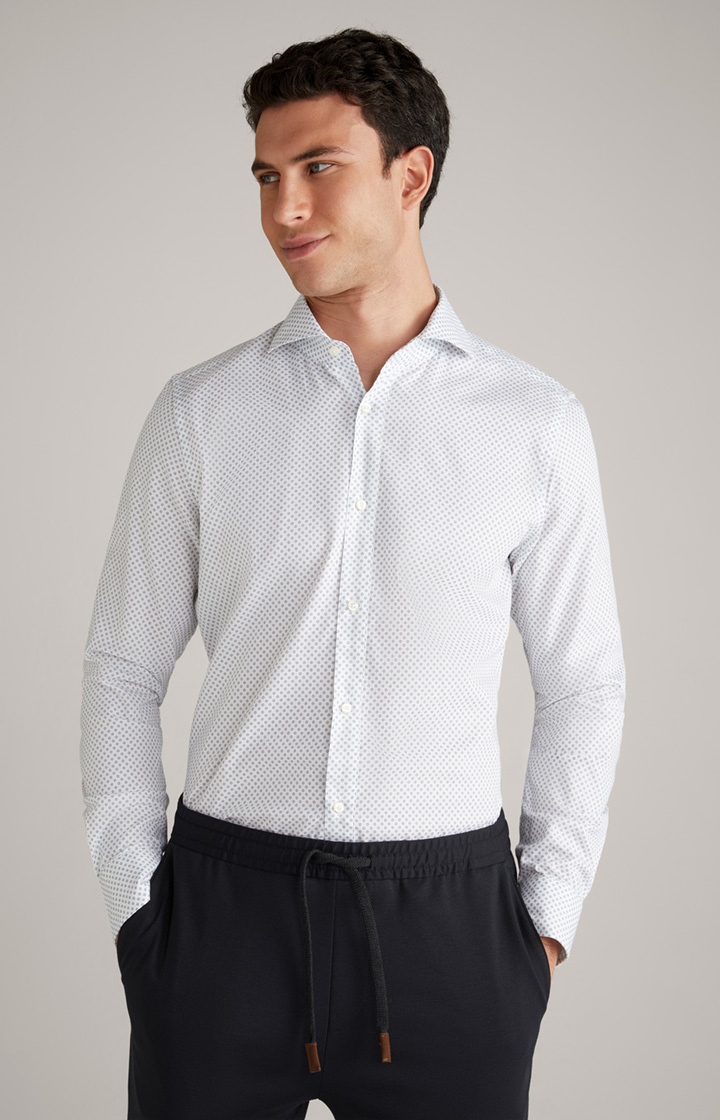 Paiton Cotton Shirt in a White Pattern
