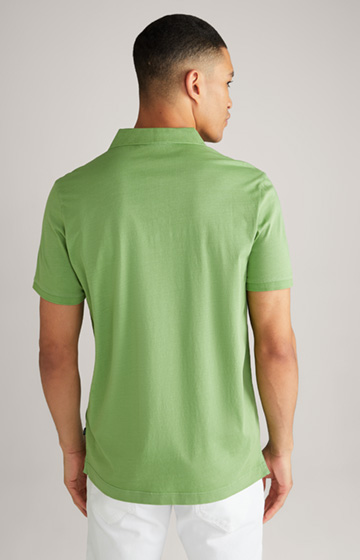 Pasha cotton polo shirt in light green