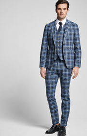 Weste Wackno in Blau kariert