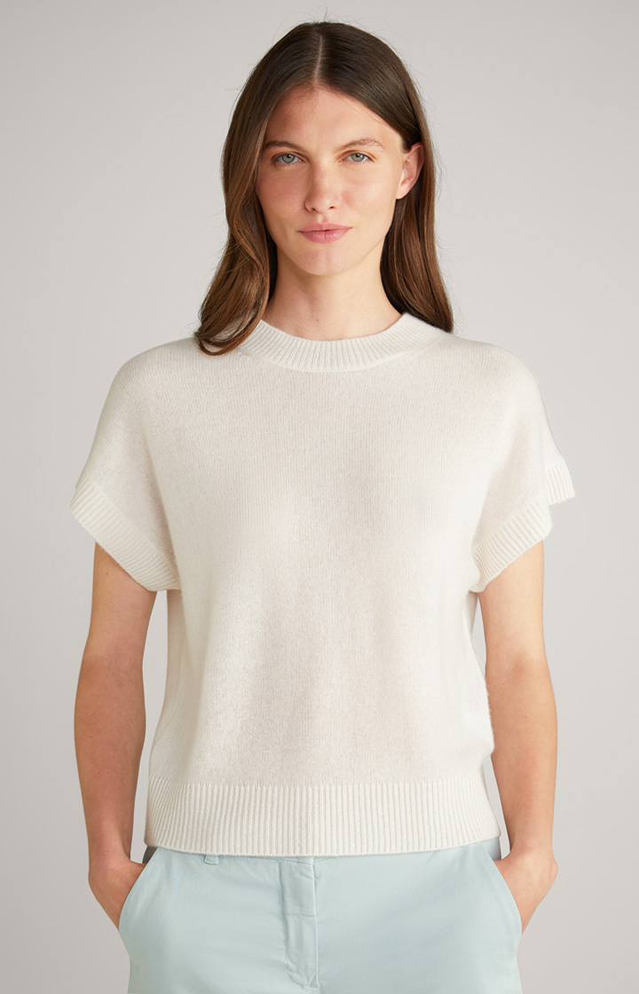 Cashmere Knitted Pullover in Cream