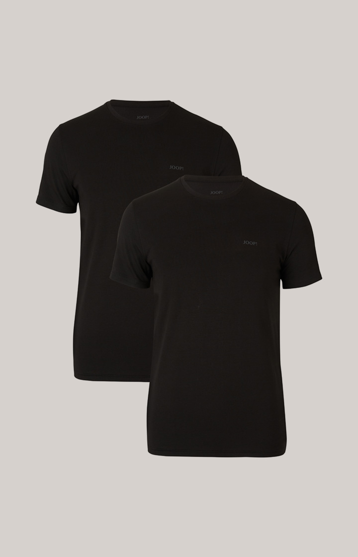 2er Pack Fine Cotton T-Shirts in Schwarz