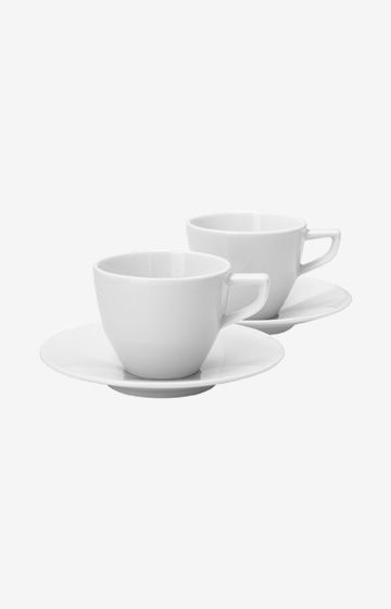 Single Cornflower Expresso Cup - Set of 2 in White