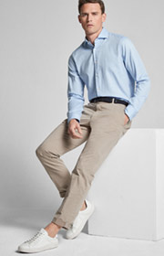 Hemd Pajos-W - bügelleicht - in Hellblau 