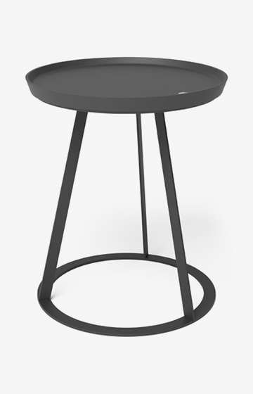 JOOP! ROUND side table with painted wood fibre plate, 45 x 47 cm in anthracite