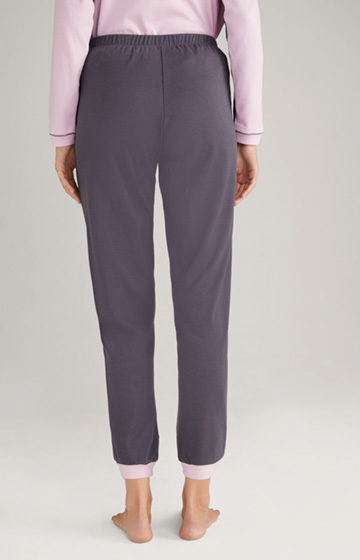 Loungewear Trousers in Anthracite/Pink