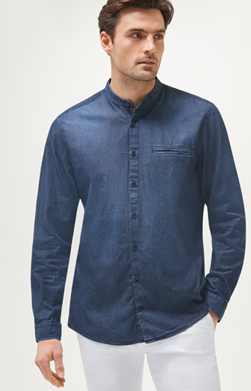 Jeans-Hemd Habakuk in Dunkelblau
