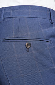 Baukasten-Hose Brad in Blau gemustert