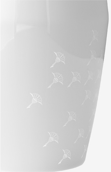 Faded Cornflower Carafe/Vase in White - 25 cm height