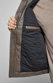 Lederjacke Cleary in Fossil-Braun
