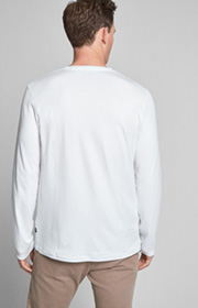 Langarm-Shirt Clifford in Weiß
