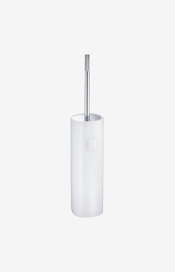 Freistehende WC-Bürstengarnitur Crystal Line in Weiß