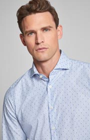 Hemd Pajos-W in Blau/Weiß gemustert