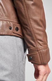 Lederjacke Lima in Braun