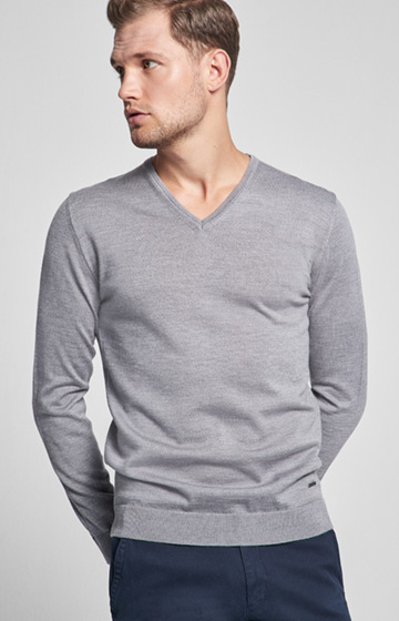 Pullover Damien in Silbergrau