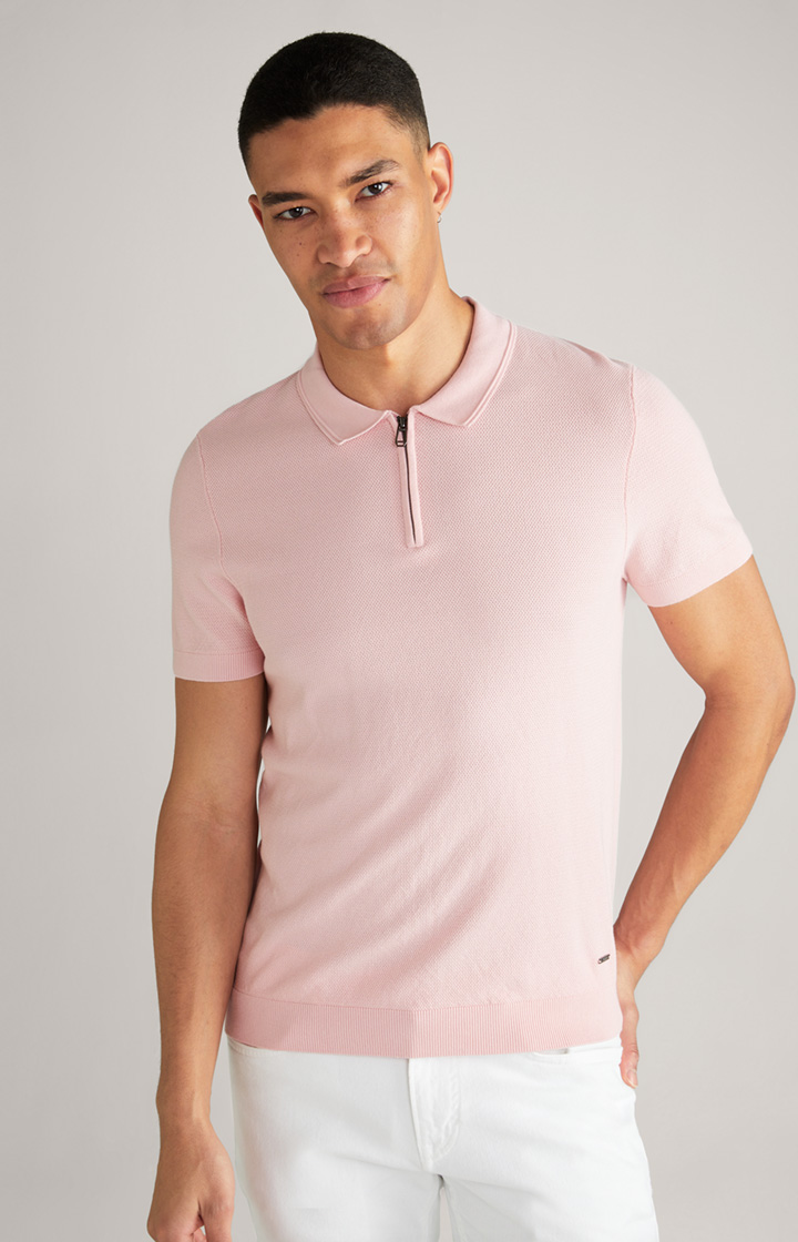 Vanco Cotton and Viscose Polo Shirt in Pink