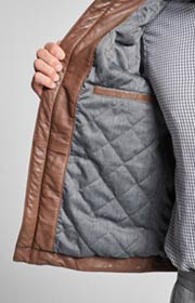 Lederjacke Lima in Braun