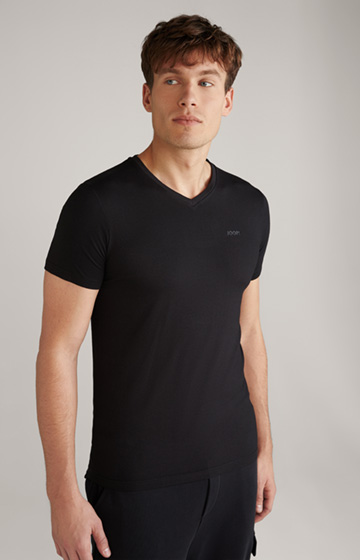 2-Pack of Modal Cotton Stretch T-Shirts in Black