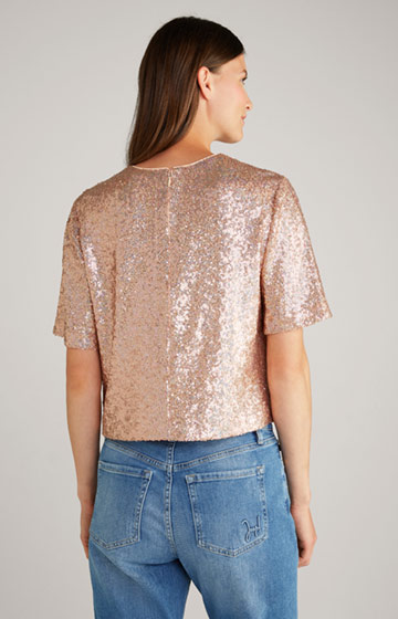 Sequined Blouse-style Top in Copper/Gold