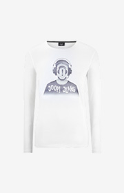 Langarm-Shirt Adriano in Weiß