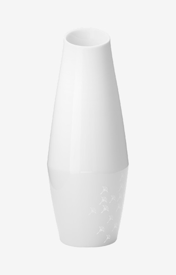 Faded Cornflower Carafe/Vase in White - 25 cm height
