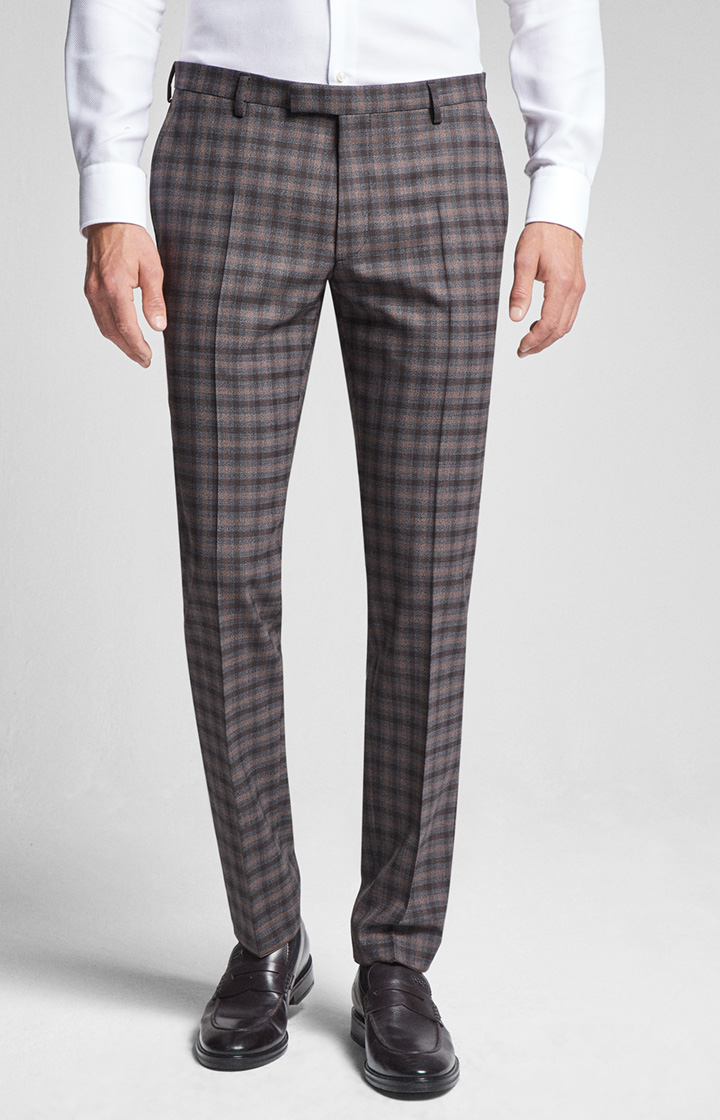 Baukasten Hose Blayr in Braun/Grau kariert 