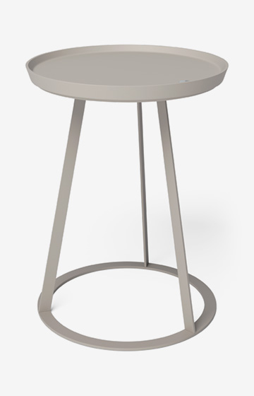 JOOP! ROUND side table with painted wood fibre plate, 45 x 52 cm in taupe