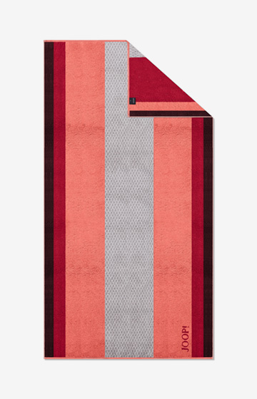 Duschtuch Diamond Stripes, Coral