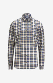 Flanell-Hemd Heli in Navy/Oliv gemustert