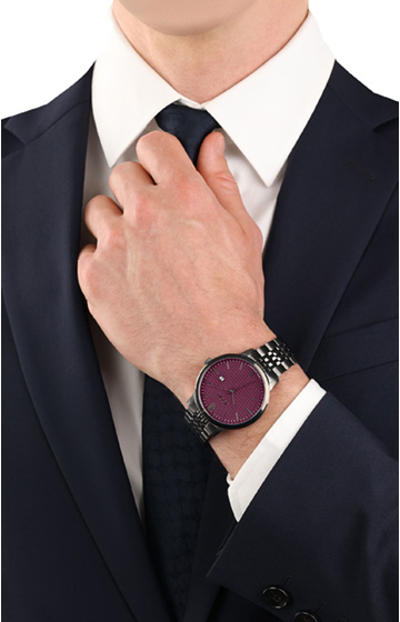 Zegarek męski w kolorze stalowoszarym