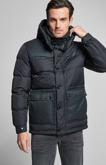 Daunen-Steppjacke Wilson in Schwarz