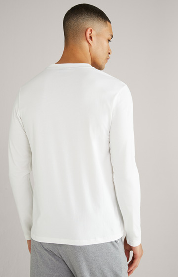 Loungewear Long-Sleeved Top in White