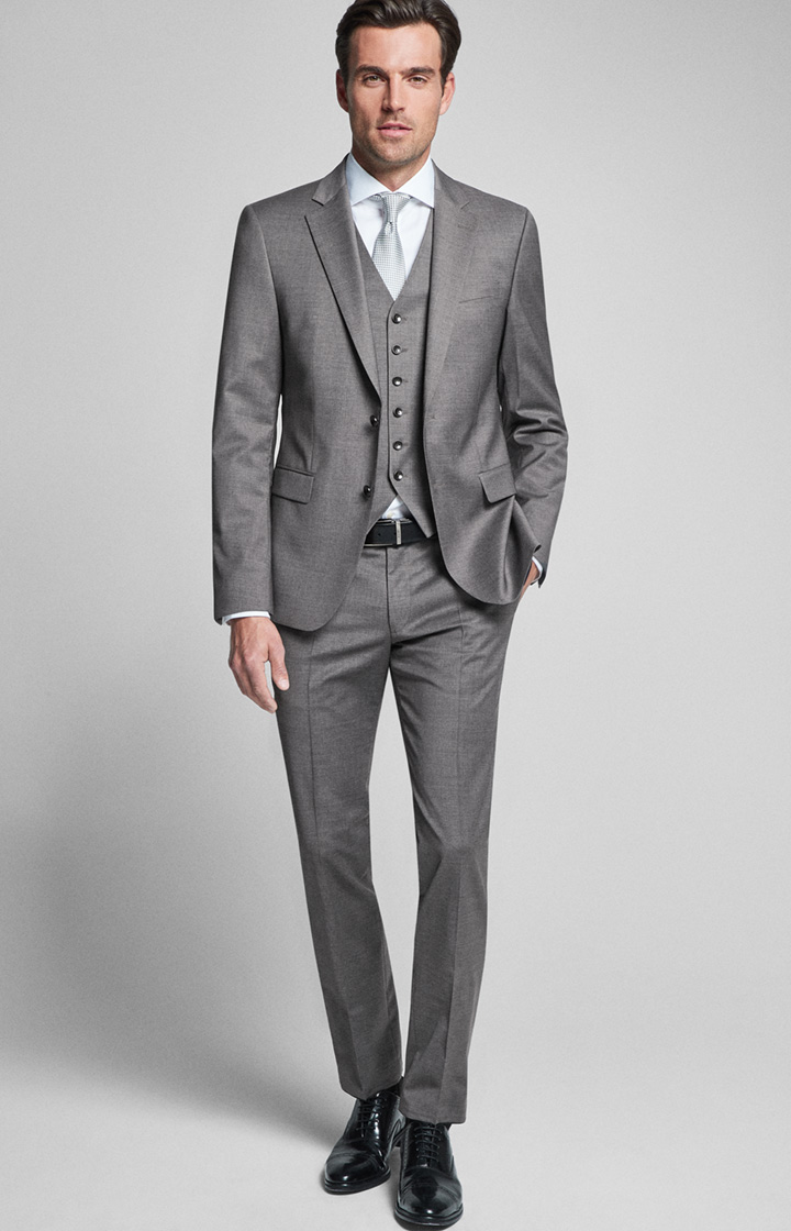 Wackno Modular Suit Waistcoat in Medium Grey
