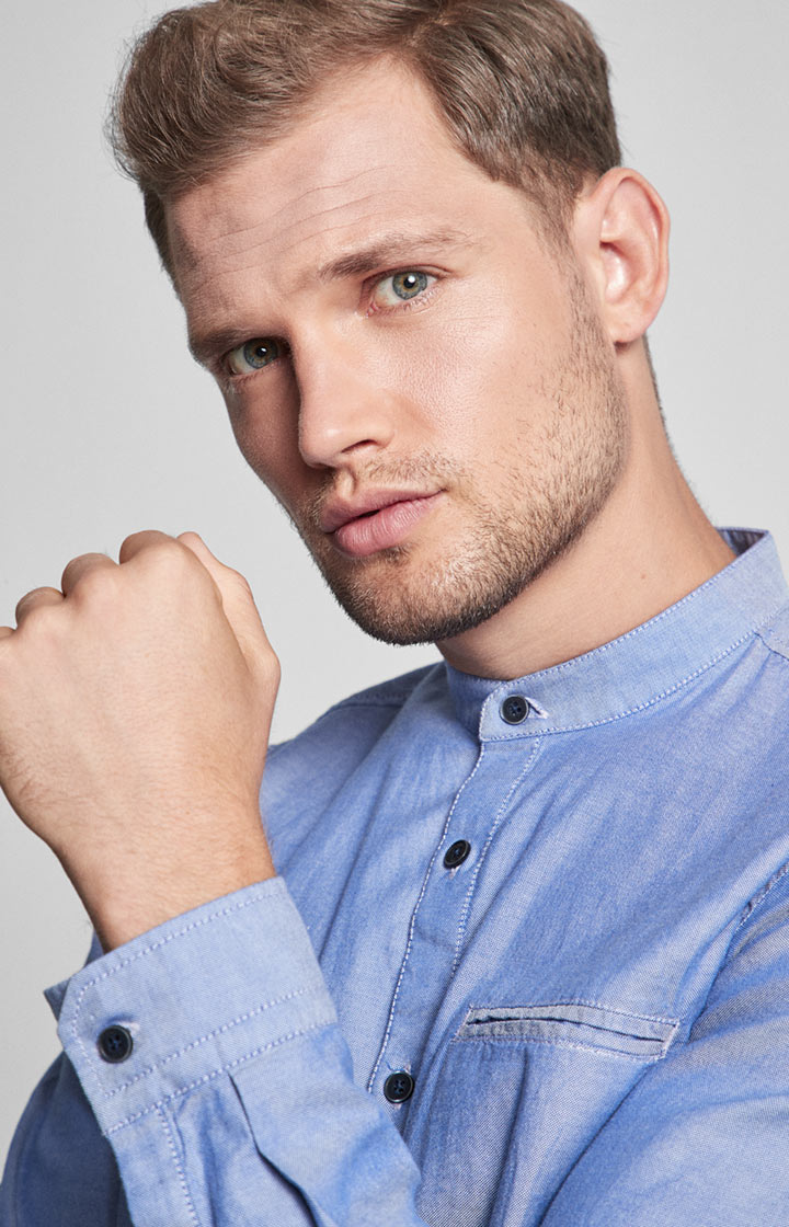 Hemd Habakuk in Denim Blau