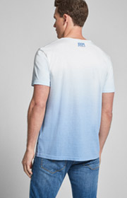 T-Shirt Anouk in Hellblau/Weiß