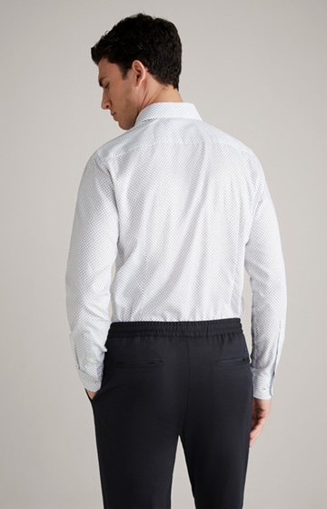 Paiton Cotton Shirt in a White Pattern