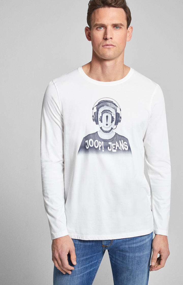 Langarm-Shirt Adriano in Weiß