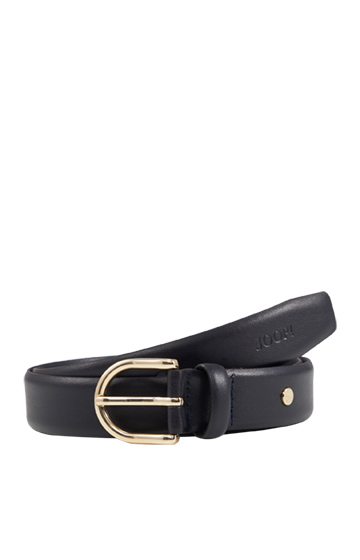 Classic Leather Belt in Dark Blue