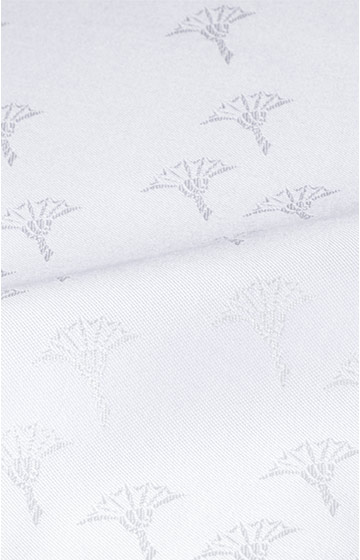 Tischläufer Faded Cornflower in Weiß, 50 x 160 cm