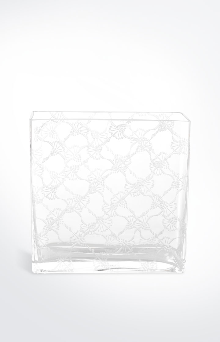 Kristallvase Allover (20x8x20), Weiß