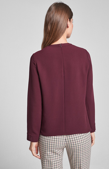 Crêpe-Bluse Bala in Bordeaux