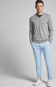 Hose Hanc in Pastell-Blau