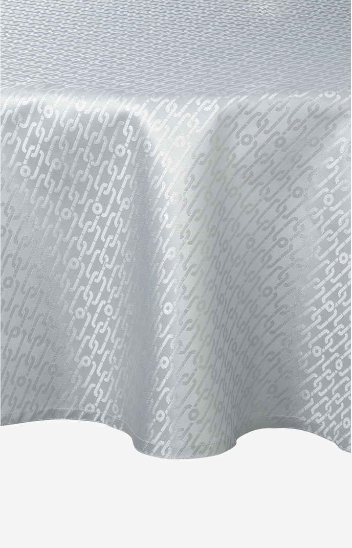 JOOP! CHAINS ALLOVER round tablecloth, Ø 160 cm, silver