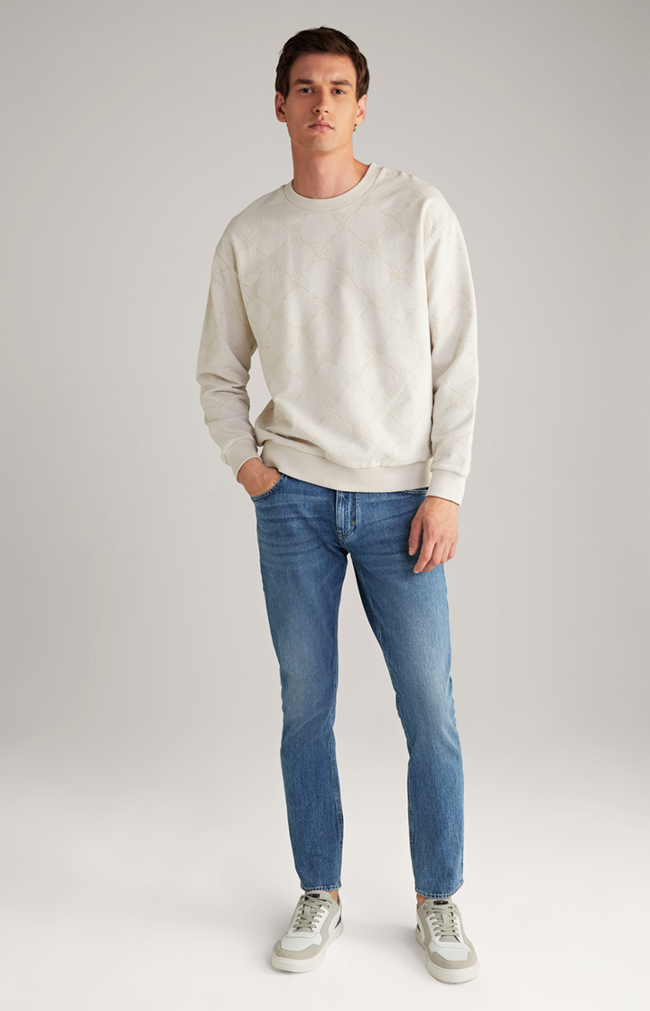 Tadeo Cotton Sweatshirt in Light Beige
