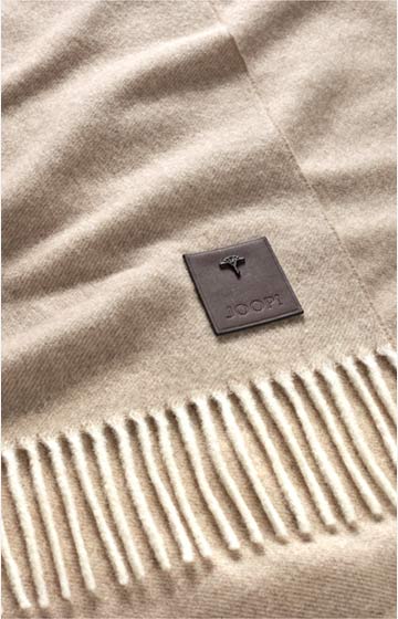 JOOP! NOBLE cashmere throw in nature/beige