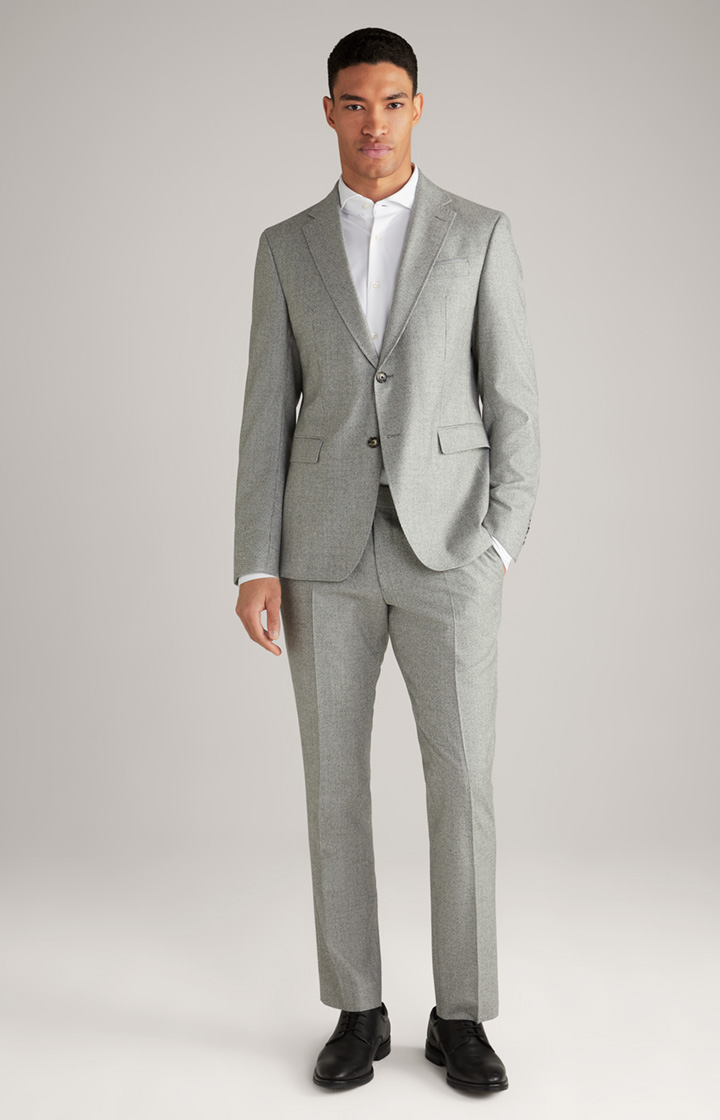 Haspar-Bloom Virgin Wool Suit in Light Grey