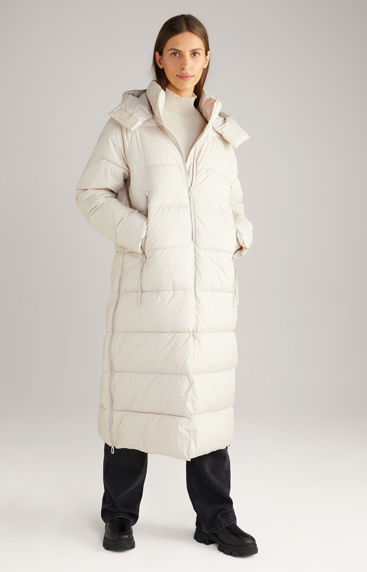 Quilted Coat in Off-White