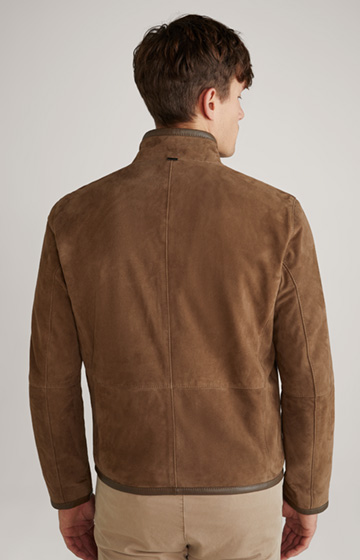 Skórzana kurtka Pinto w jasnobrązowym kolorze