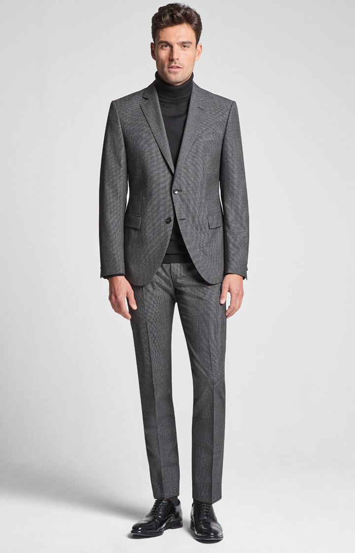 Anzug Herby-Blayr in Dunkelgrau gemustert