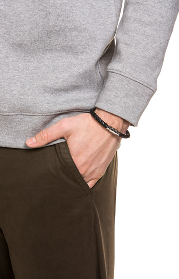 Lederarmband in Schwarz