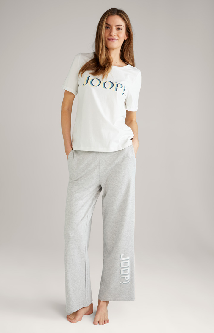 Loungewear trousers in mottled grey